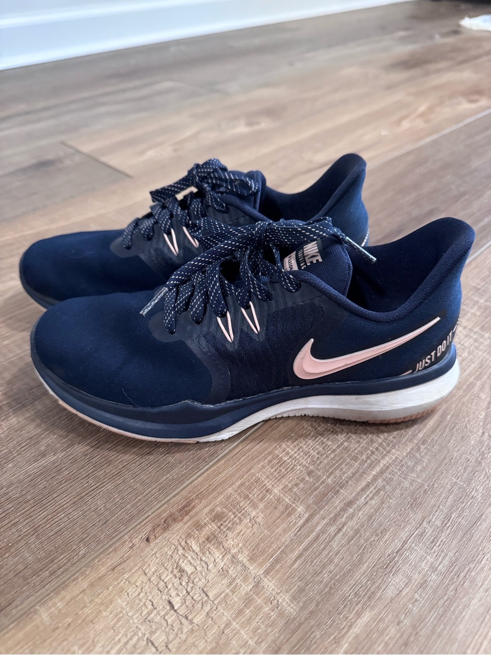 Nike Women's In-Season TR 8 Navy and Pink Athletic Running Shoes